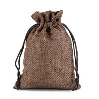50 PCS multi grootte linnen jute koord geschenk tassen zakken bruiloft verjaardag partij gunsten koord geschenk zakken grootte: 13x18cm (koffie)