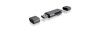 ICY BOX IB-CR201-C3 geheugenkaartlezer USB 3.2 Gen 1 (3.1 Gen 1) Type-C Antraciet - thumbnail