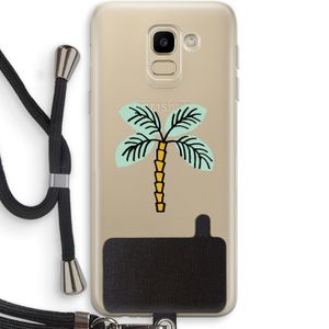 Palmboom: Samsung Galaxy J6 (2018) Transparant Hoesje met koord