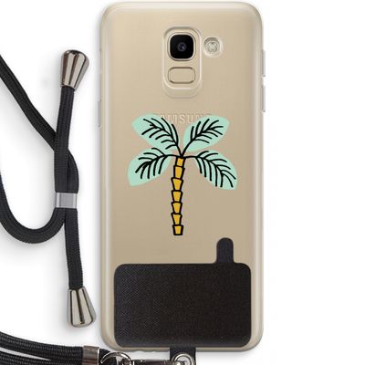 Palmboom: Samsung Galaxy J6 (2018) Transparant Hoesje met koord