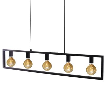 Freelight Hanglamp Distesa 5 lichts L 120 cm zwart