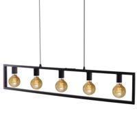 Freelight Hanglamp Distesa 5 lichts L 120 cm zwart