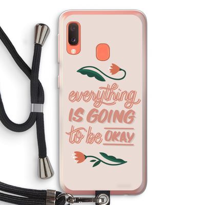Optimistic flower girl: Samsung Galaxy A20e Transparant Hoesje met koord