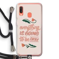 Optimistic flower girl: Samsung Galaxy A20e Transparant Hoesje met koord