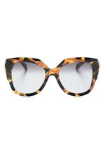 Gucci Eyewear lunettes de soleil oversize à effet écailles de tortue - Marron - thumbnail