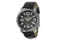 Horlogeband Fossil JR1138 Leder Zwart 24mm - thumbnail