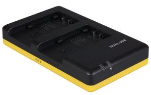Duo oplader voor 2 camera accu's Panasonic VW-VBT190 en VW-VBT380