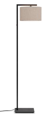 Vloerlamp Boston - Zwart/Naturel - 30x32x160cm