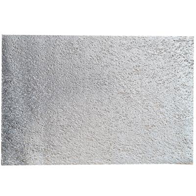 Zeller diner tafel placemats - 8x - gevlochten - glanzend zilver - rechthoekig - 30 x 45 cm