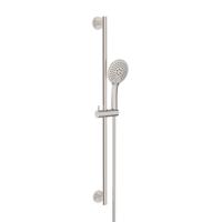 Glijstang set Wiesbaden UniMatch | 75 cm | Incl.Handdouche en Doucheslang | Messing | Rond | Geborsteld staal