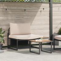 Tuinbankenset 2 pcs Taupe Staal