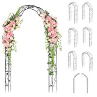 Metalen Tuinboog voor Klimplanten Tuintraliewerk in 2 Halve Bogen voor Buiten Decoratieve Boog voor Bruiloften Feesten en Ceremonies