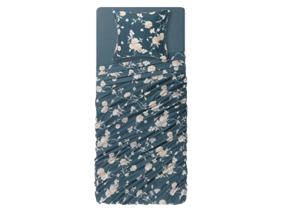 LIVARNO home Dekbedovertrekset 140 x 200 cm (Marineblauw)