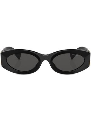 Miu Miu Eyewear lunettes de soleil ovales Glimpse - Noir