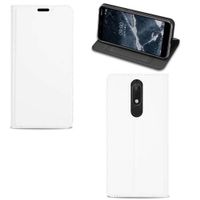 Nokia 5.1 Hoesje Wit met Pashouder - thumbnail