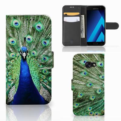 Samsung Galaxy A5 2017 | Telefoonhoesje | Met pasjeshouder | Pauw
