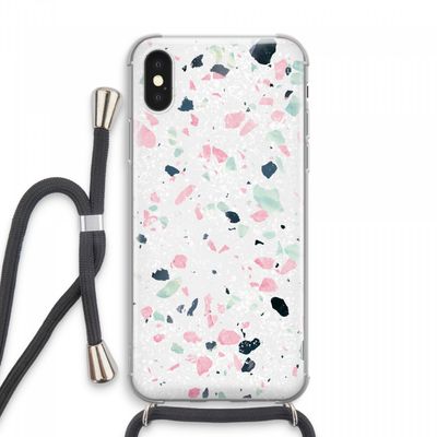Terrazzo N°3: iPhone XS Max Transparant Hoesje met koord