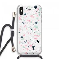 Terrazzo N°3: iPhone XS Max Transparant Hoesje met koord