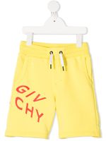 Givenchy Kids short à logo imprimé - Jaune