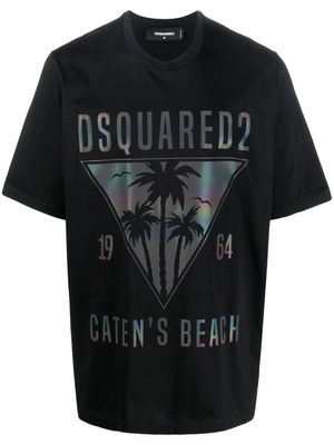 DSQUARED2 t-shirt à imprimé graphique - Noir