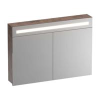 Brauer Promise Spiegelkast - 100 cm - met Directe Verlichting - 2 Enkelzijdige Spiegeldeuren - Erosion