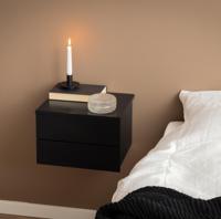 Bendt Zwevend Nachtkastje 'Grete' Met 2 lades, kleur Zwart