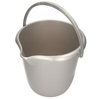 Schoonmaak/huishoud emmer - 1x - zilvergrijs - 10 liter - Dia 28 cm en Hoogte 26 cm - kunststof