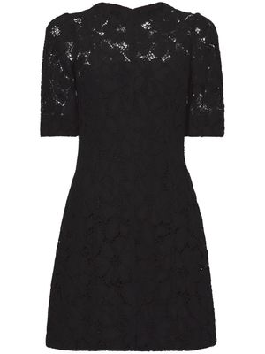 Proenza Schouler robe en dentelle à fleurs - Noir