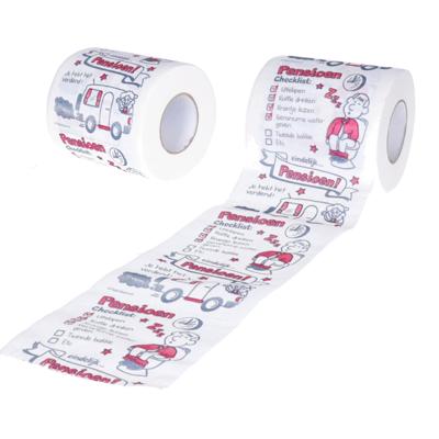 Cadeau toiletpapier/wc- 2x -papier rol met pensioen - Vut/gepensioneerd - Pensioen cadeau