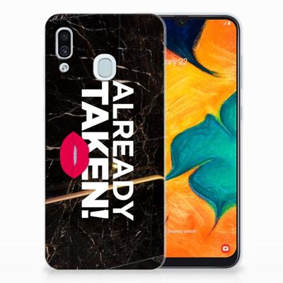 Samsung Galaxy A30 | Siliconen hoesje | met naam Already Taken Black