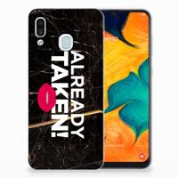 Samsung Galaxy A30 | Siliconen hoesje | met naam Already Taken Black