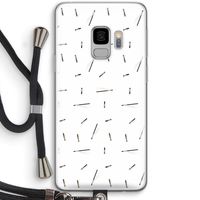 Hipster stripes: Samsung Galaxy S9 Transparant Hoesje met koord