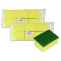 Benson Schuursponsjes - 12x stuks - met nagelbescherming - sterke reiniging