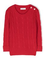 POLO RALPH LAUREN KIDS pull en maille torsadée - Rouge - thumbnail