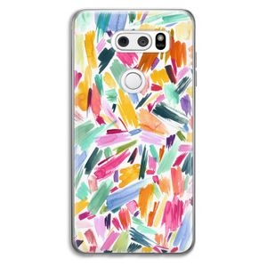 Watercolor Brushstrokes: LG V30 Transparant Hoesje