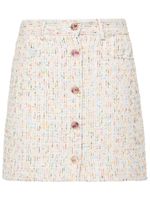 MSGM minijupe en tweed - Blanc - thumbnail