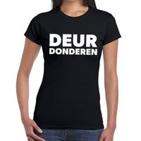 Deur donderen zwart festival t-shirt dames - thumbnail