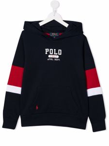 POLO RALPH LAUREN KIDS hoodie à logo imprimé - Bleu