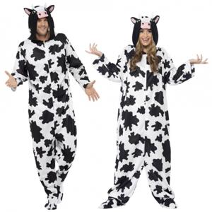 Koe onesie verkleedkleding - volwassenen - polyester - Carnaval kostuum - koeienpakken