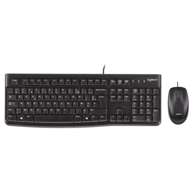Logitech MK120 Desktop (Qwerty) Toetsenbord Zwart
