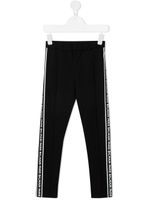 Balmain Kids pantalon de jogging à bande logo - Noir