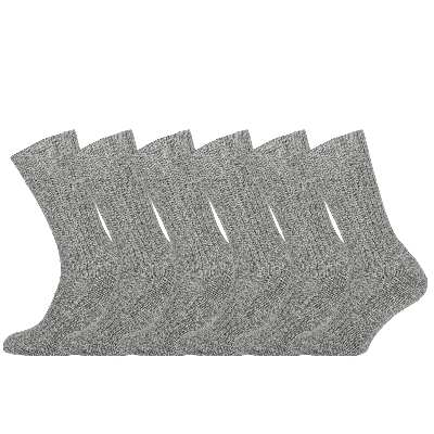 STAPP Werksokken Heren Yellow Norwegian 6-pack Grey Melange-47/50