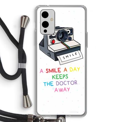 Smile: OnePlus 9 Transparant Hoesje met koord