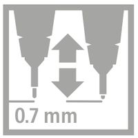STABILO SENSOR, Fineliner, Medium 0.7 mm, Met Meeverende Punt, zwart, per stuk - thumbnail