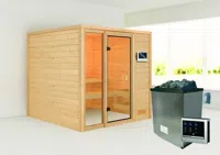 Karibu | Jutta Sauna | Kachel 9 kW Externe Bediening - thumbnail