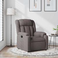 Fauteuil verstelbaar stof taupe