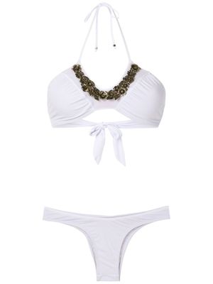 Amir Slama bikini à ornements - Blanc