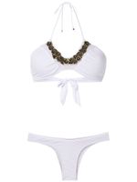 Amir Slama bikini à ornements - Blanc