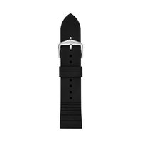Fossil horlogeband S221383 Rubber Zwart 22mm