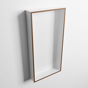 MONDIAZ EASY Nis 59,5x29,5cm in solid surface kleur Rust | Talc. 1 vak  geschikt voor in- of opbouw